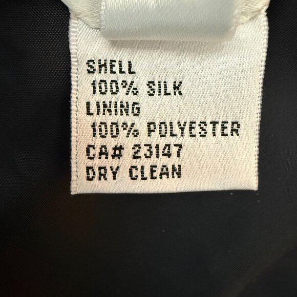 Vintage Talbots 16 100% Silk Midi Skirt Black Beige Geometric 35 x 36 Lined - Picture 7 of 10